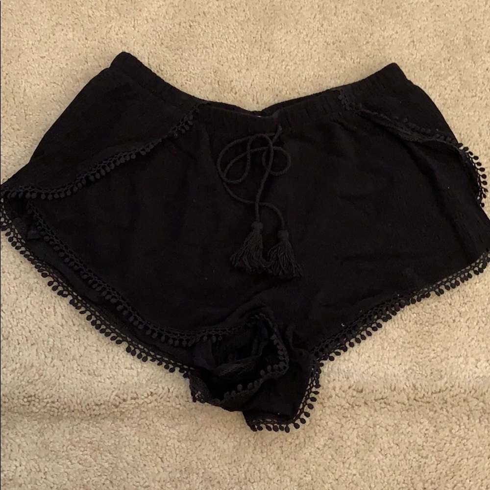 Forever 21 Black Flowy Shorts